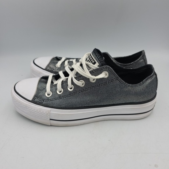 Converse Shoes - Converse Chuck Taylor All Star Shiny Metal Silver Lift Low Top | 564878C Size 8
